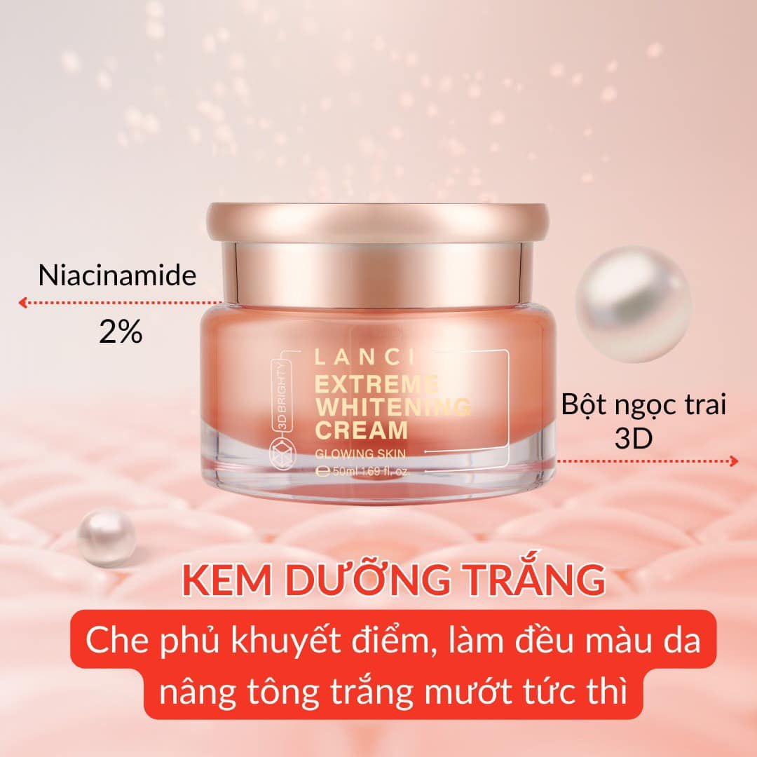 Kem Dưỡng Trắng Da Lanci Extreme Whitening Cream 3D Brighty - 50ml