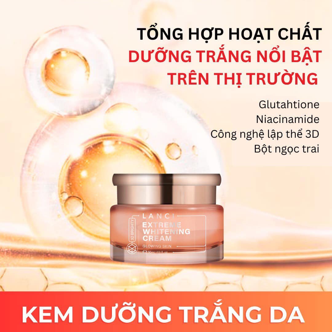 Kem Dưỡng Trắng Da Lanci Extreme Whitening Cream 3D Brighty - 50ml