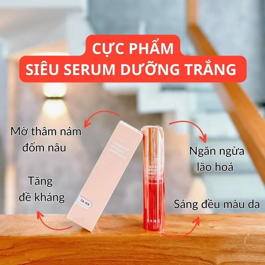 Serum Ampoule Lanci dưỡng trắng da chống lão hoá, giảm nếp nhăn, phục hồi tái tạo da - 50ml