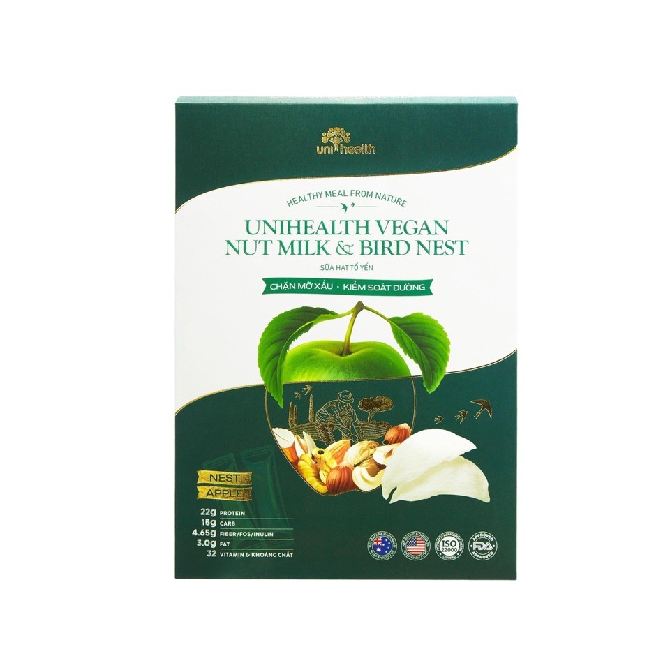 Sữa hạt tổ yến Unihealth Vegan Nut Milk & Bird Nest