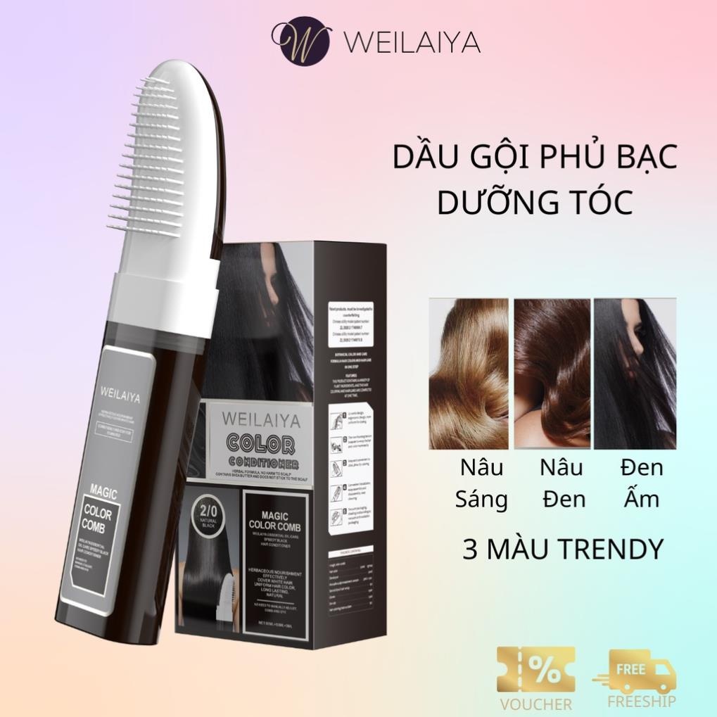 Dầu gội Phủ bạc Dưỡng tóc Weilaiya 100ml - 3 màu