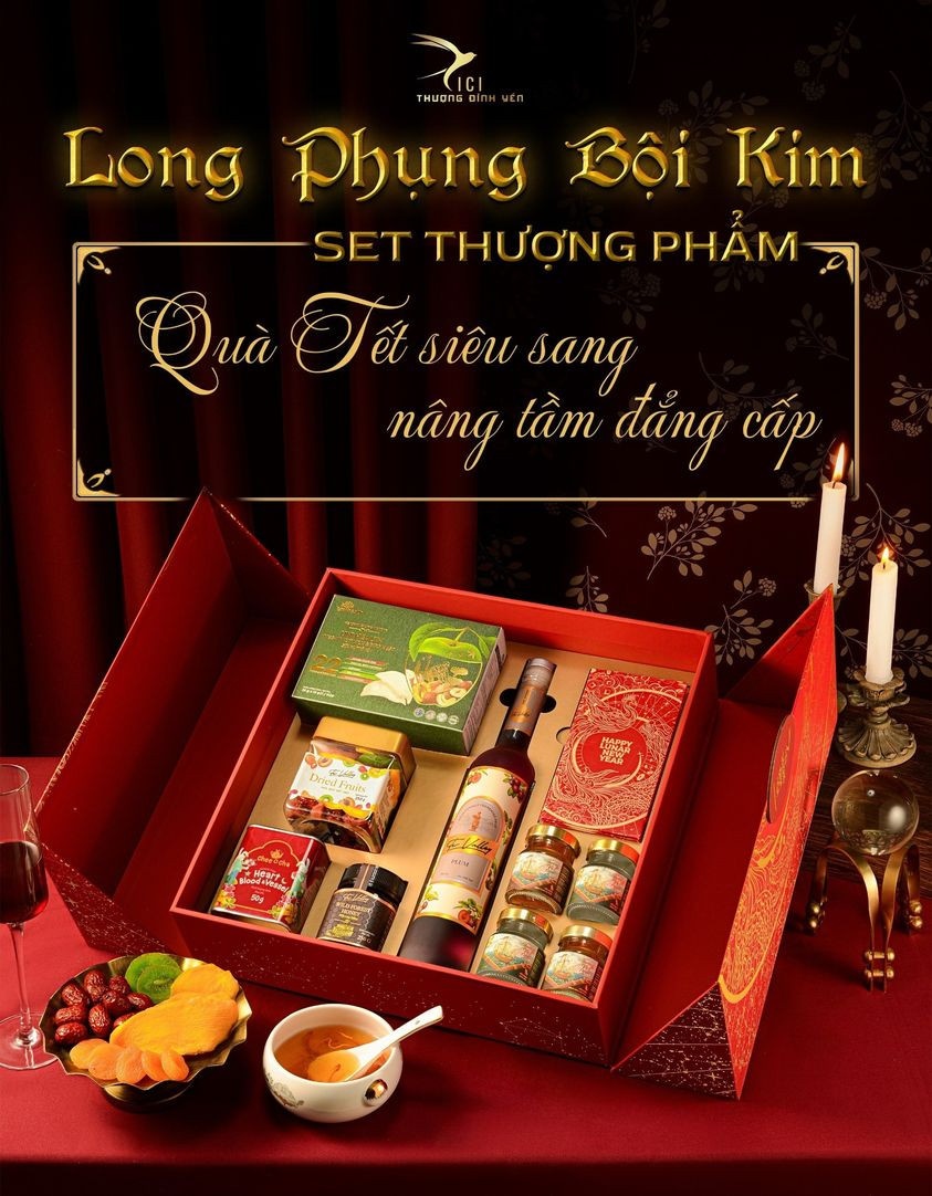 Set quà Tết Long Phụng Bội Kim - Set thượng phẩm 10 món