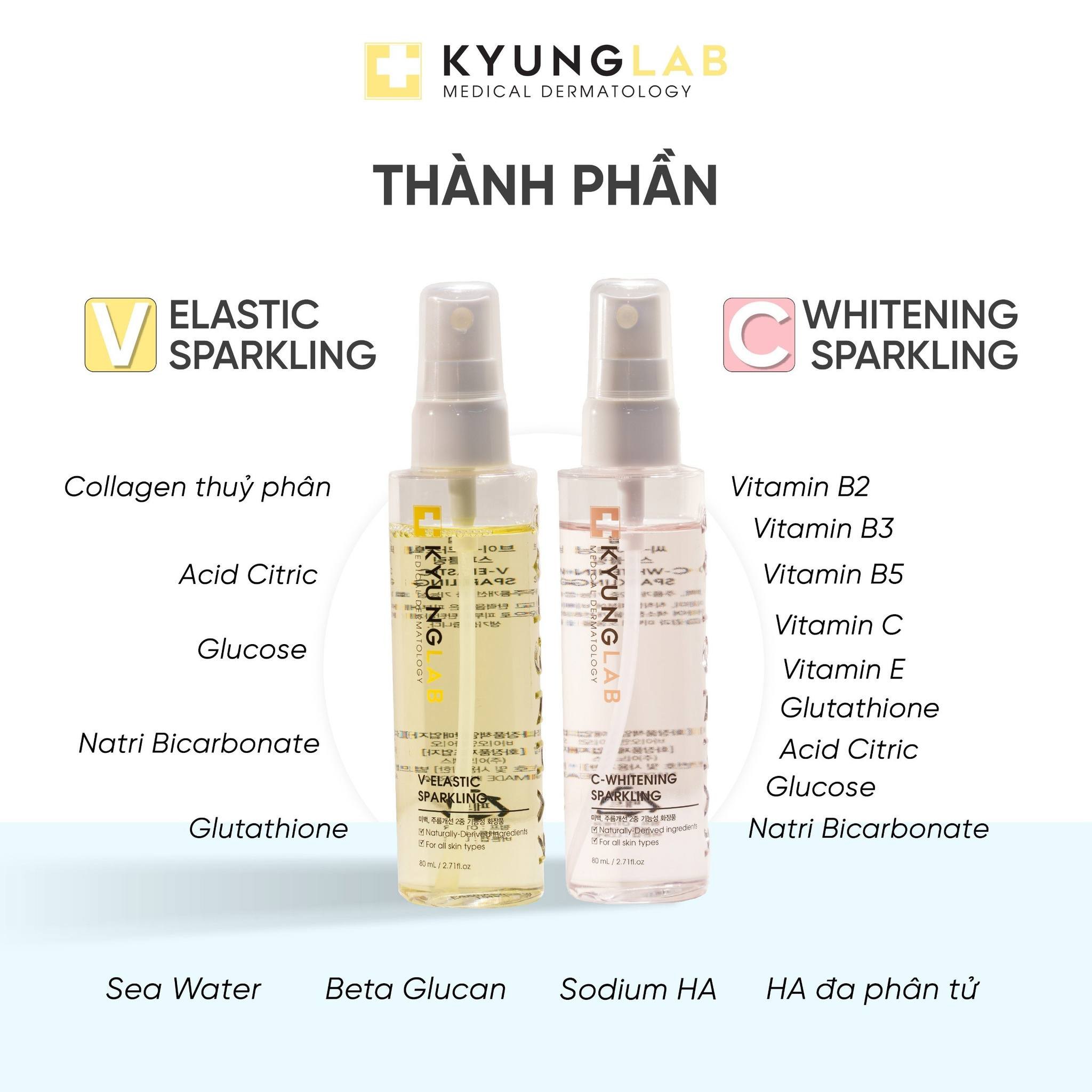 Xịt dưỡng Vitamin Sáng Da Kyung Lab C – WHITENING SPARKLING - 80ml