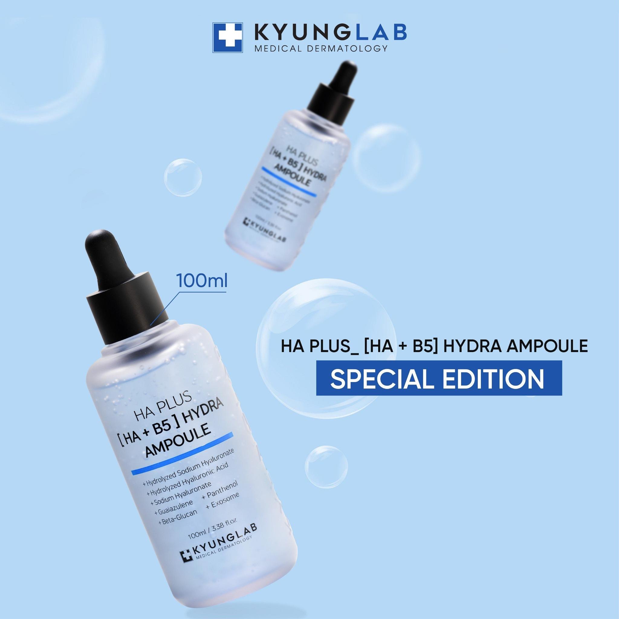 Serum Hỗ Trợ Căng Bóng Da Kyung Lab HAB5 Plus Hydra Ampoule - Mẫu mới 100ml (bản giới hạn)