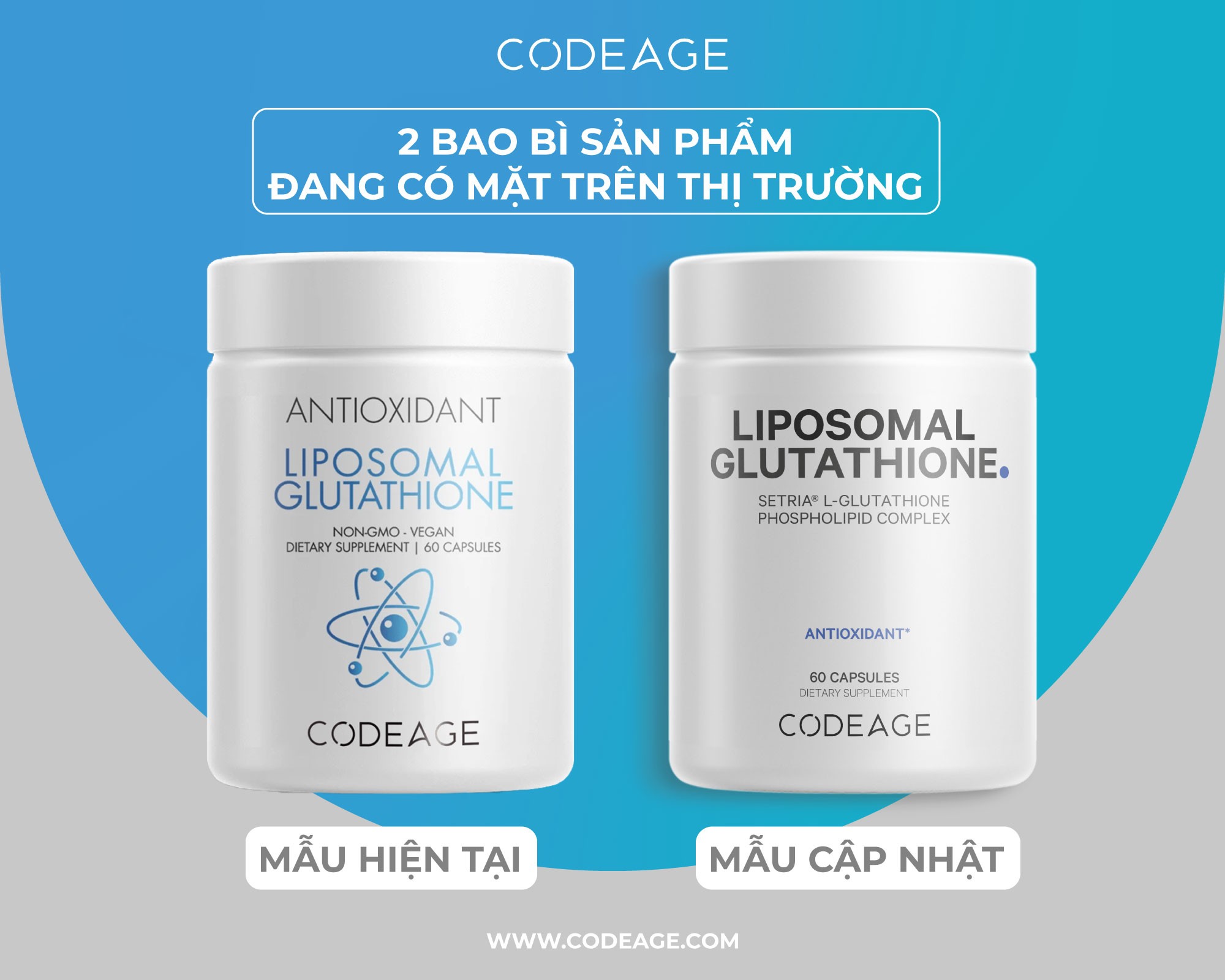 Viên uống trắng da glutathione Codeage Liposomal