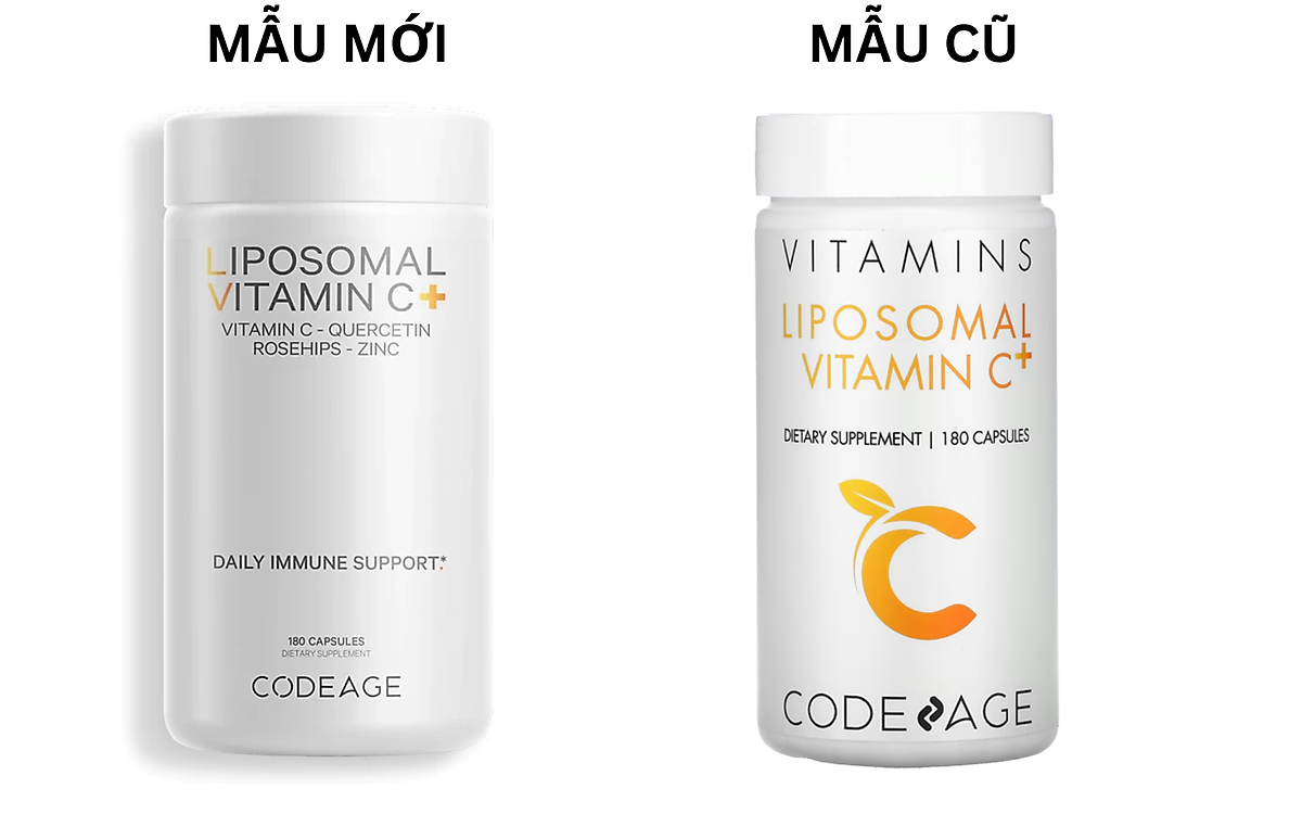 Viên uống Codeage Liposomal Vitamin C+ 180 viên