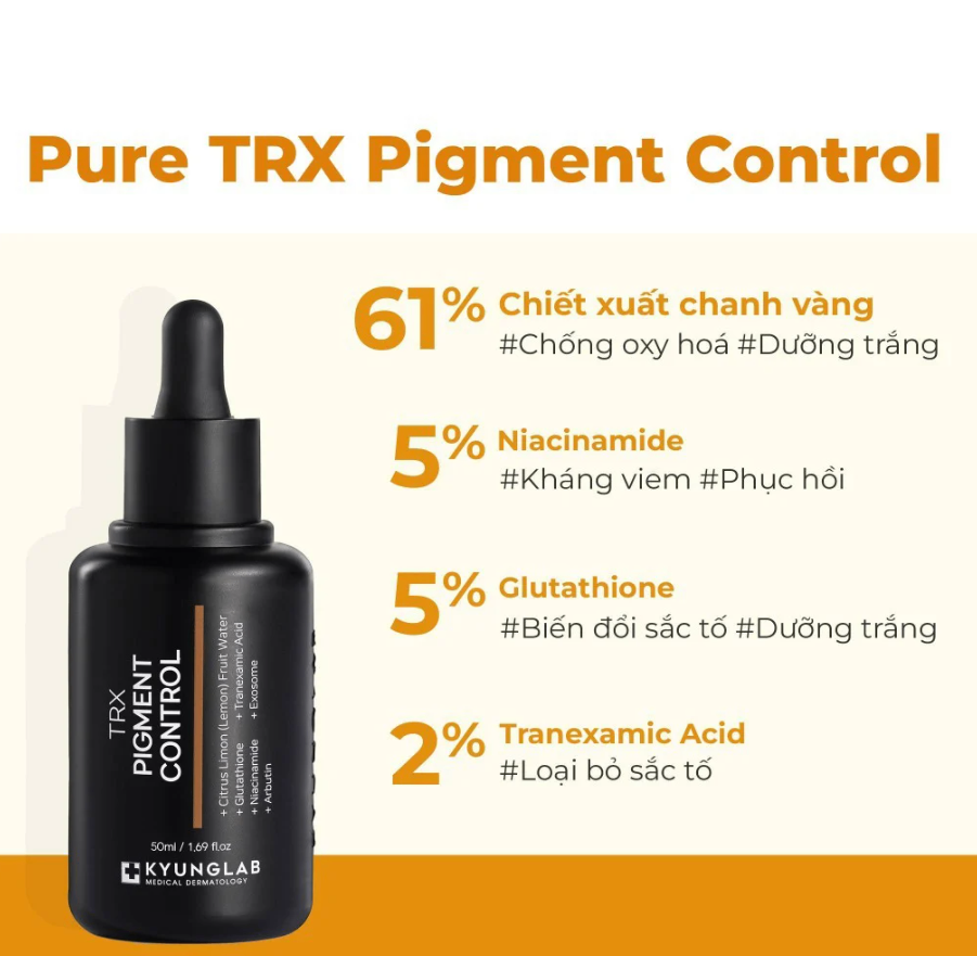 Tinh chất serum giảm nám, trắng da KYUNG LAB PURE TRX PIGMENT CONTROL  - 50ml Mẫu mới