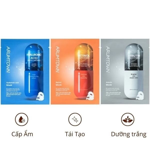 Mặt Nạ Arumtown Mask Pack - Arbutin, Hyaluronic, Retinol