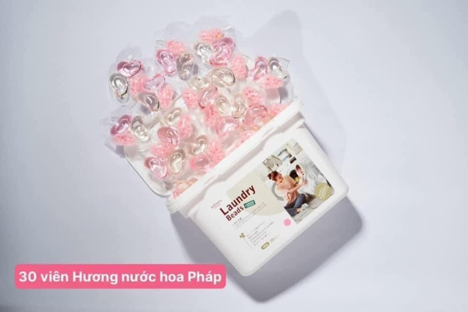 Hộp 30 viên giặt công nghệ Nhật Animerry - sạch sáng, lưu hương - mix 3 màu