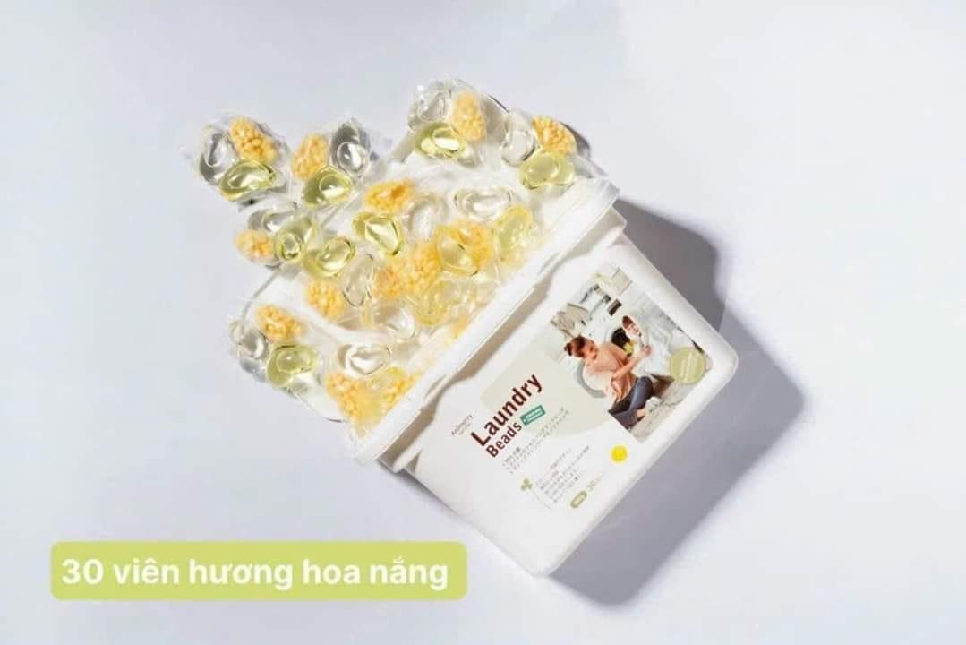 Hộp 30 viên giặt công nghệ Nhật Animerry - sạch sáng, lưu hương - mix 3 màu