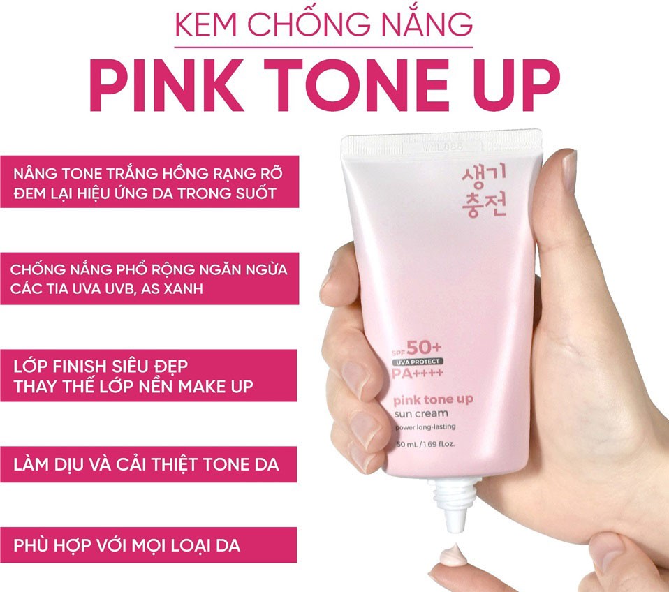 Kem chống nắng nâng tone Pretty Skin Pink Tone Up Sun Cream