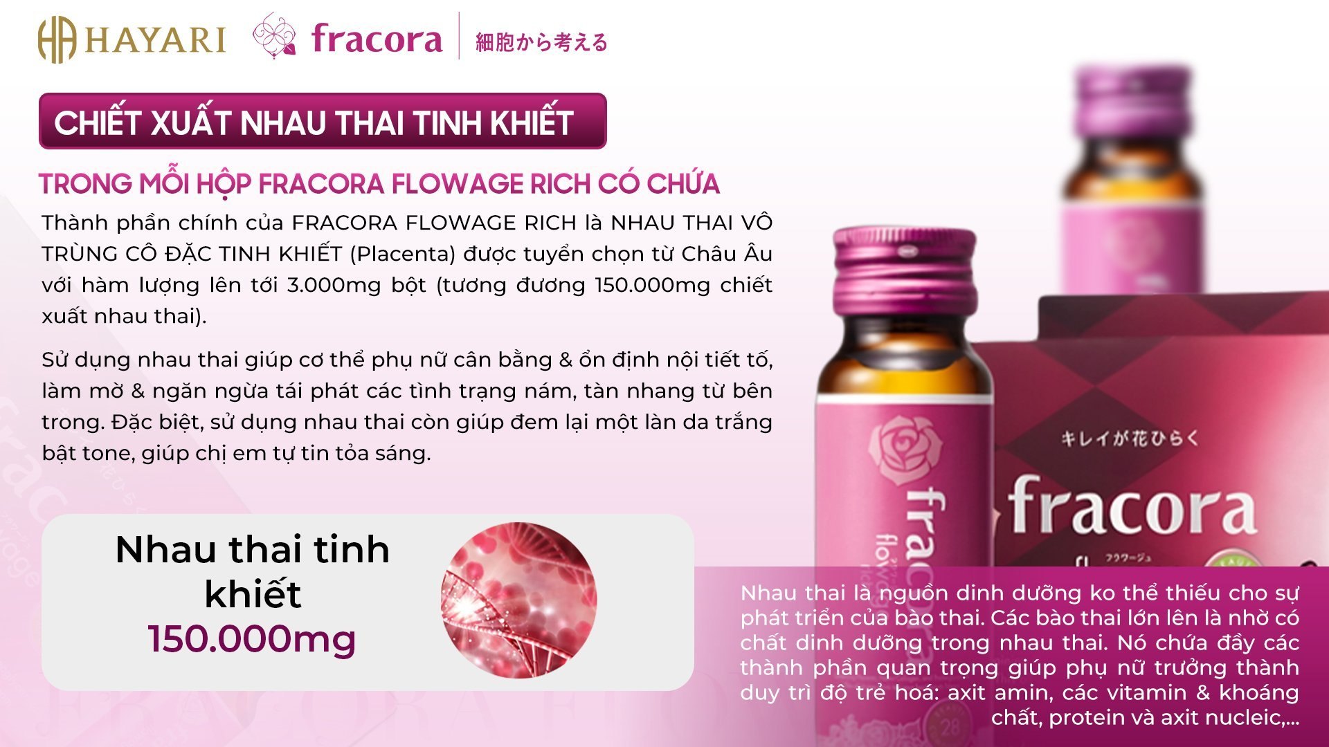 Nước Uống Nhau Thai Cừu Fracora Placenta