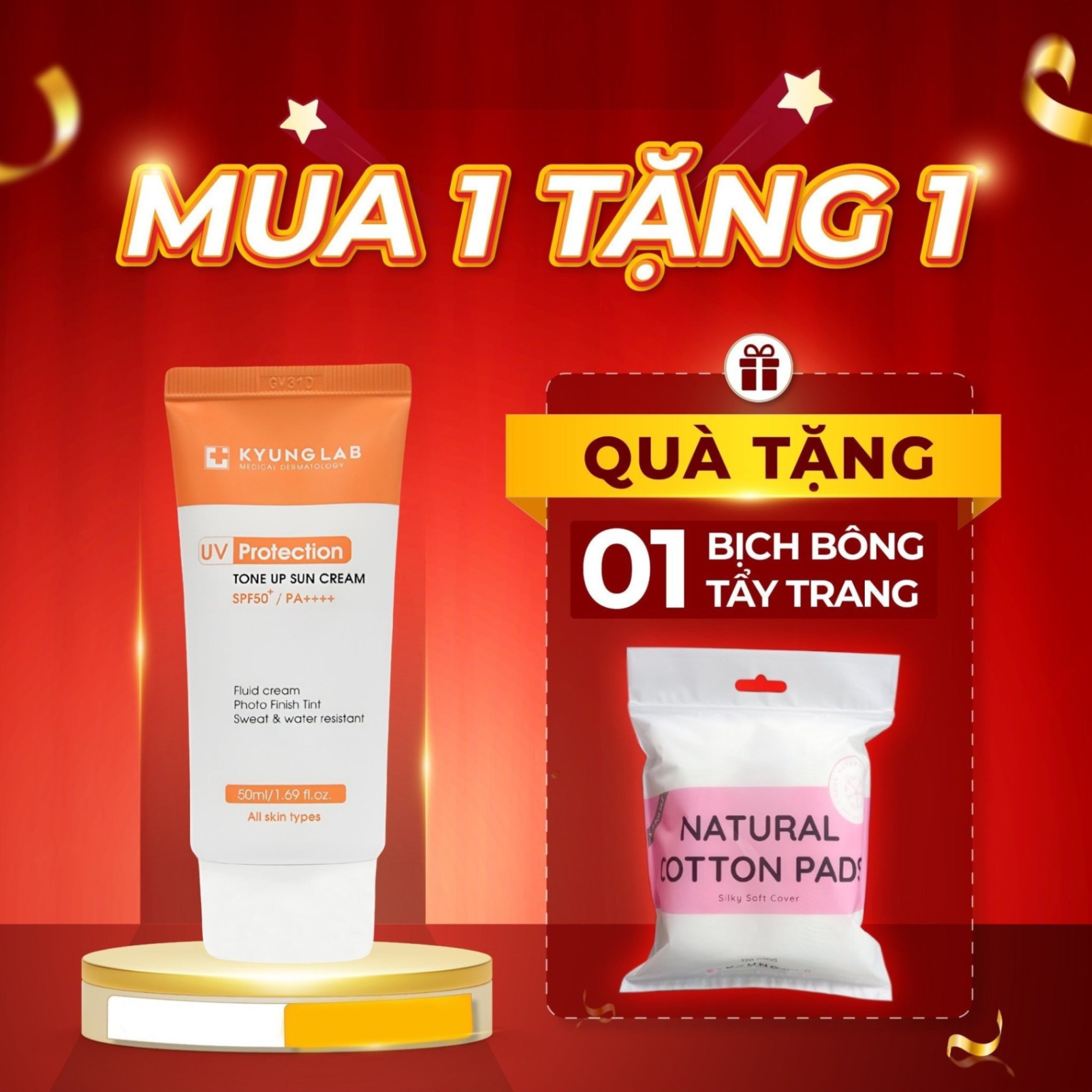 Kem chống nắng nâng tone Kyung Lab UV Protection Tone Up Sun Cream - 50ml