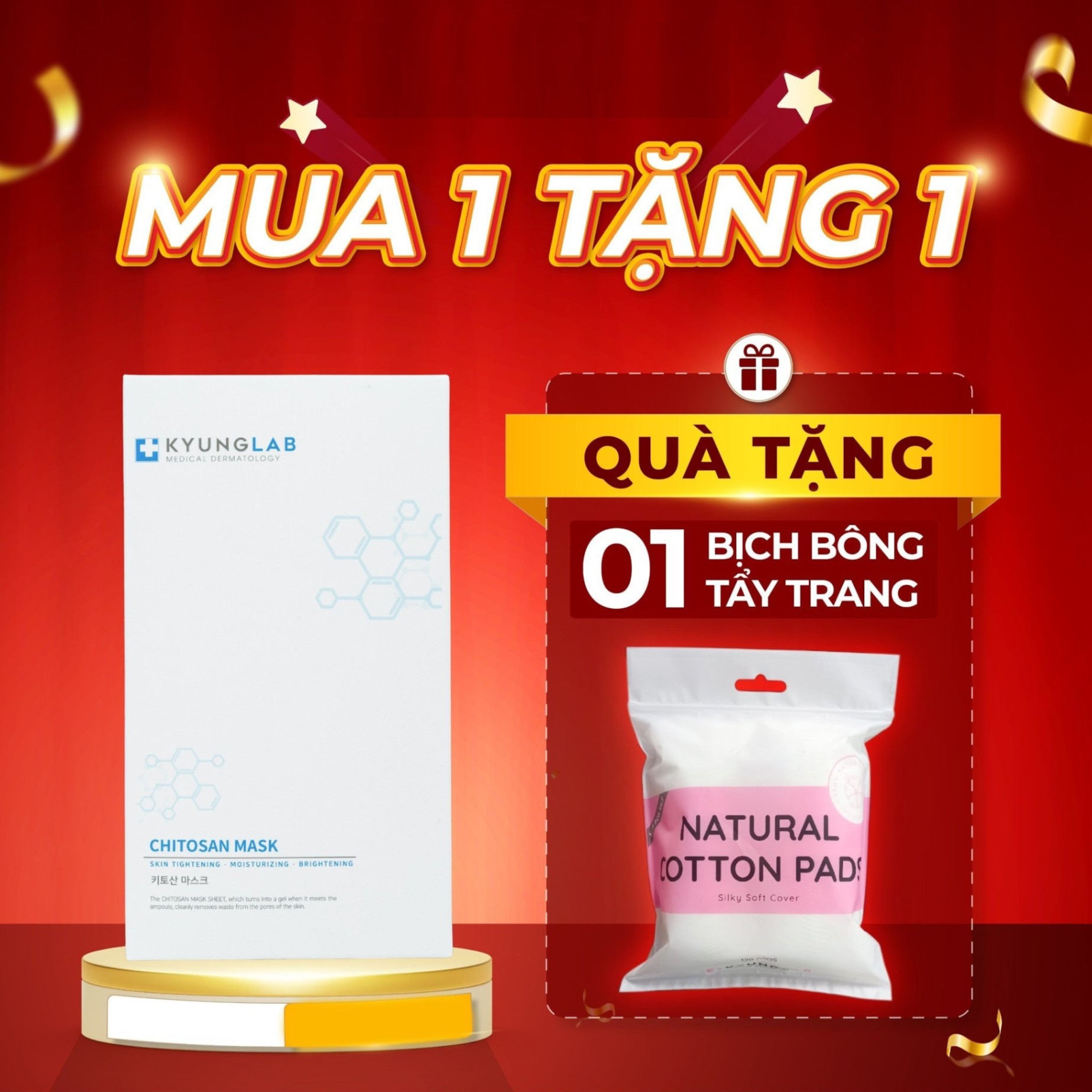 Mặt nạ Chitosan Kyung Lab Mask - Trẻ hóa, dưỡng trắng và thanh lọc da