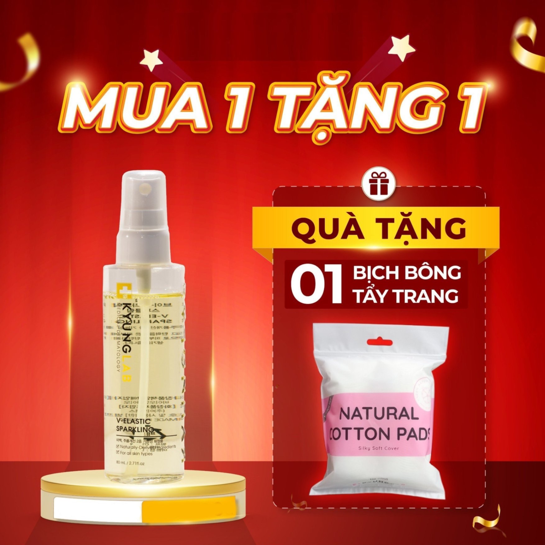 Xịt dưỡng khóa ẩm căng bóng Kyung Lab V – ELASTIC SPARKLING - 80ml