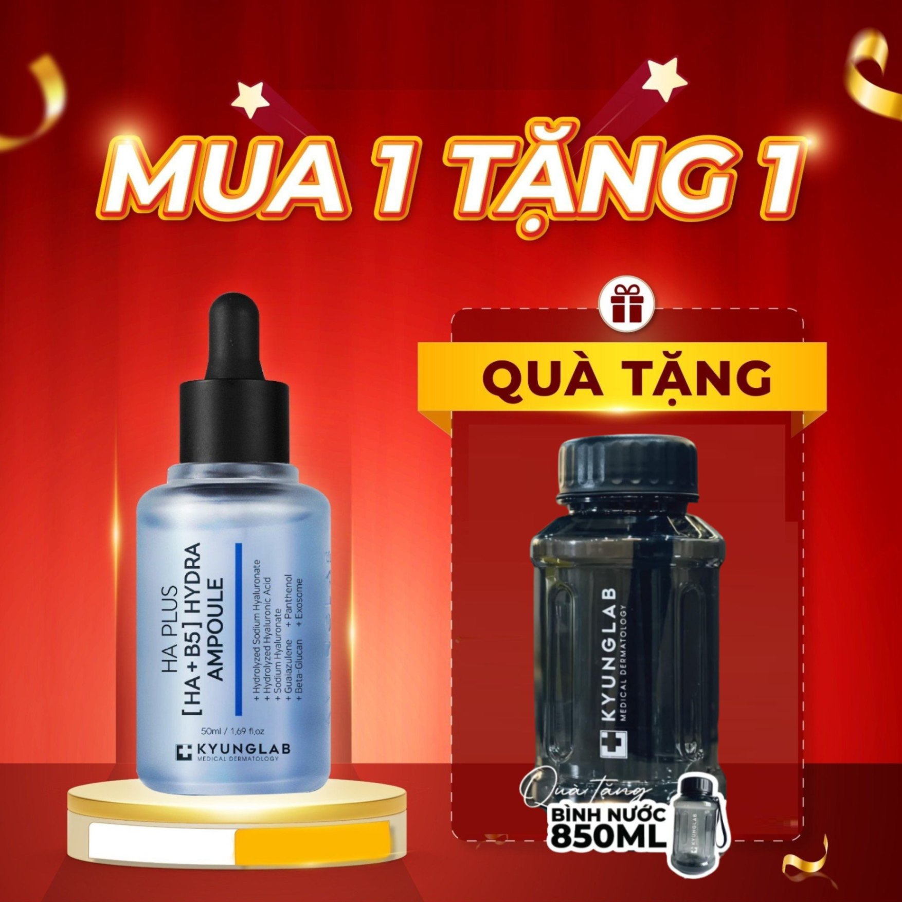 Serum Hỗ Trợ Căng Bóng Da Kyung Lab HAB5 Plus Hydra Ampoule - Mẫu mới