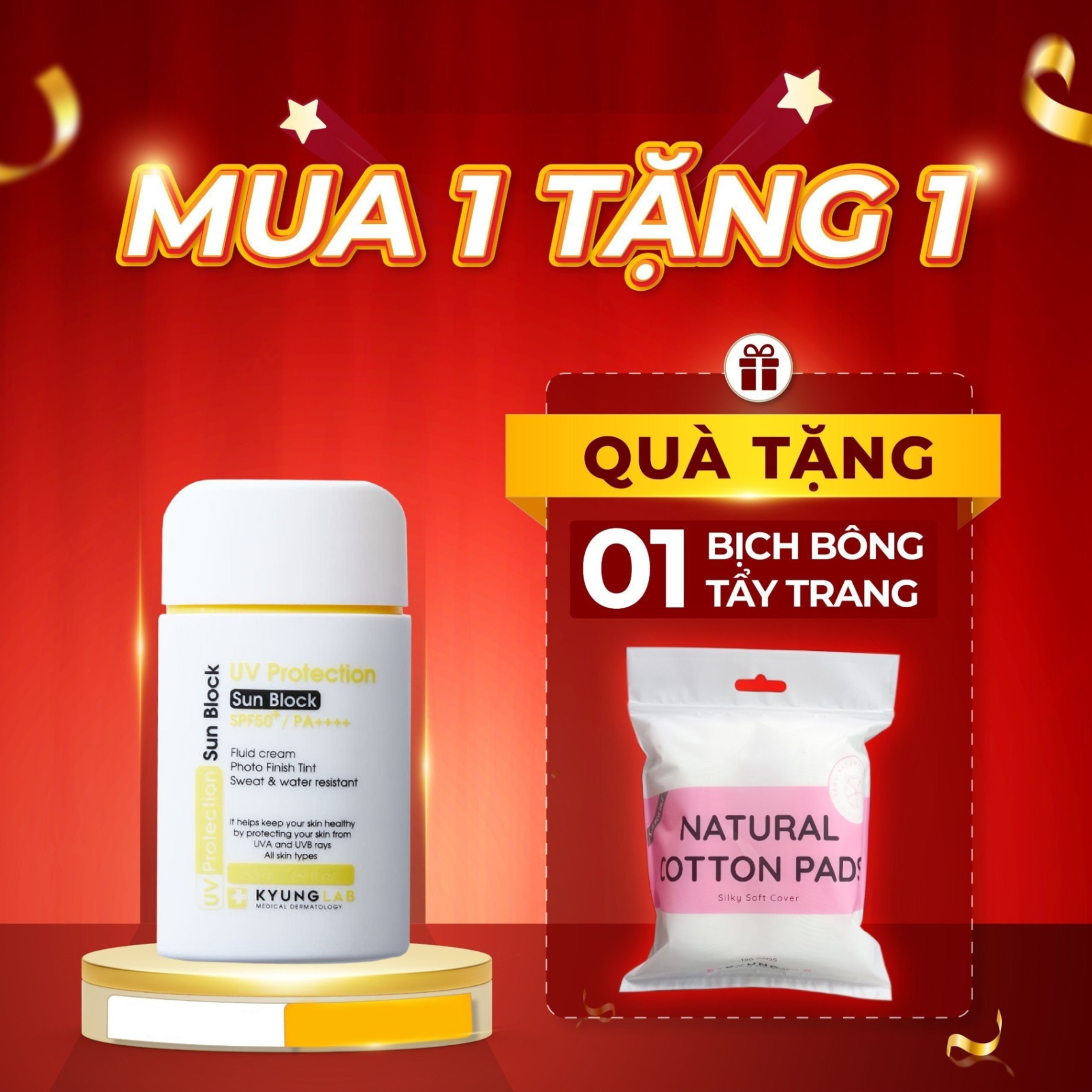 Kem chống nắng 6 màng lọc Kyung Lab UV Protection Sun Block SPF 50+/PA++++ 50ml