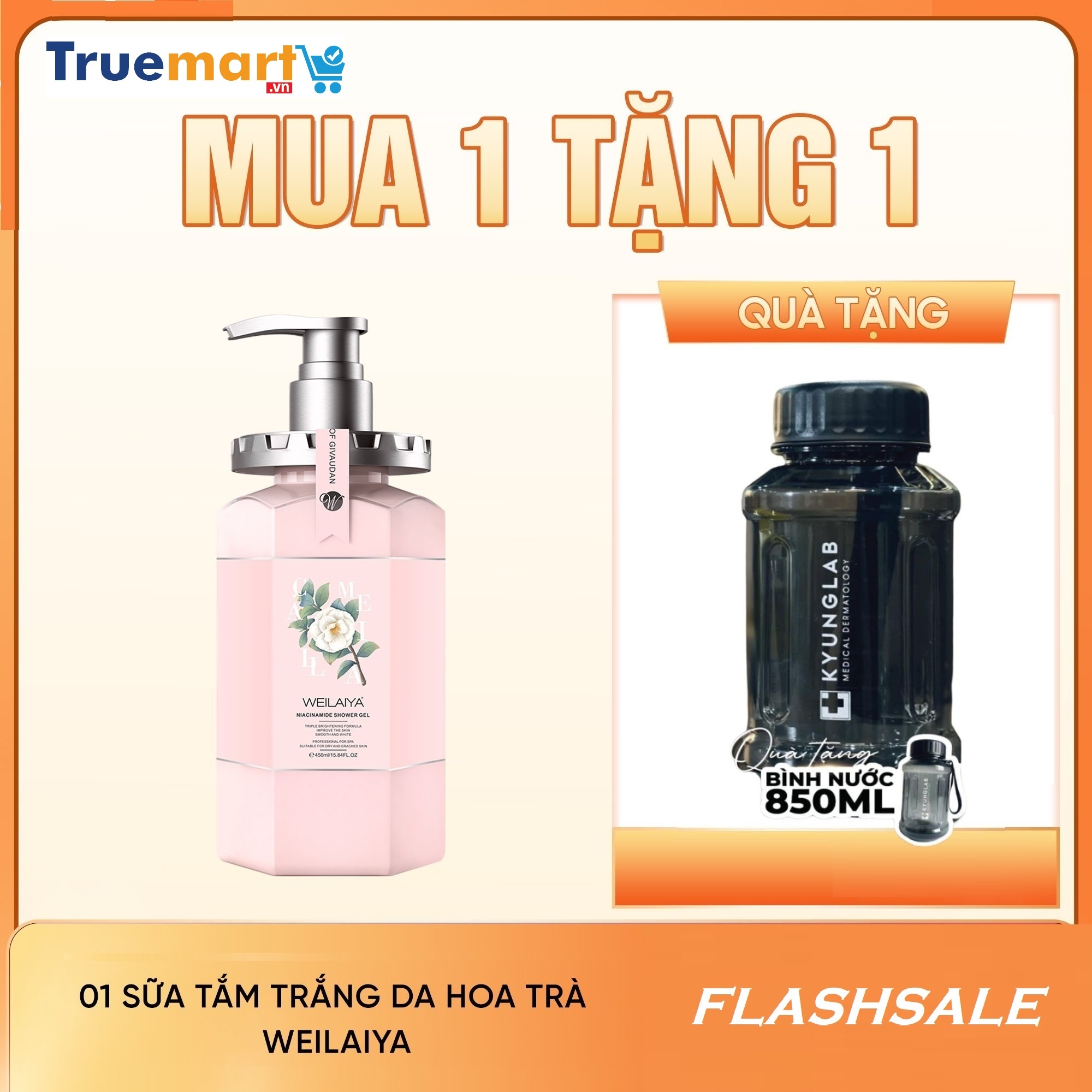 Sữa Tắm Trắng Da Hoa Trà Weilaiya - 450ml