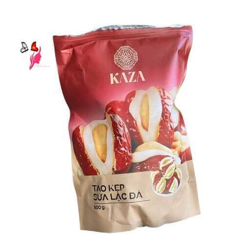 KẸO TÁO ĐỎ SỮA LẠC ĐÀ HẠT ĐiỀU KAZA SIÊU NGON GÓI 500g( 1 túi 30cái kẹo)