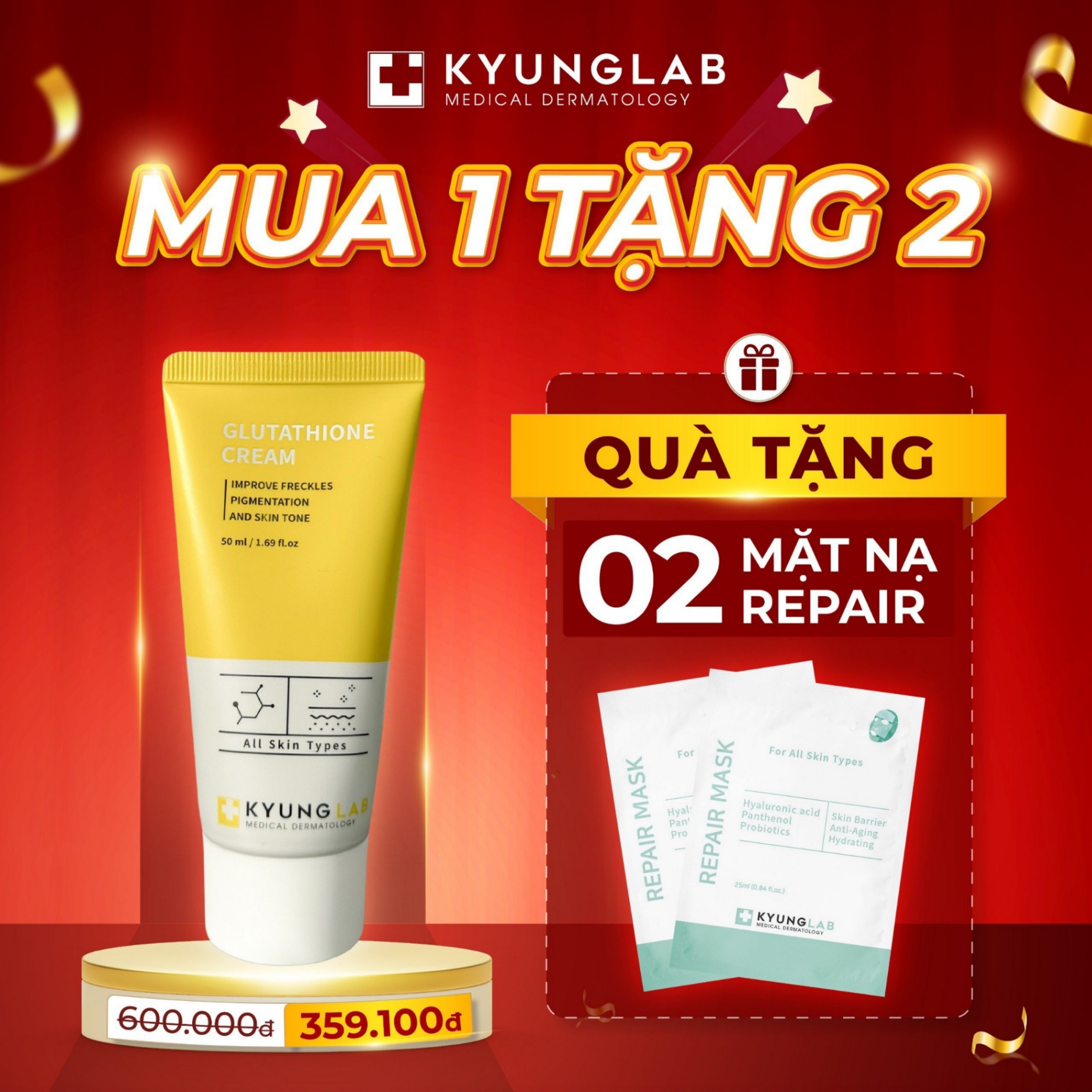 Kem Nám Kyung Lab Glutathione Cream – Dưỡng Trắng, Mờ Thâm Nám