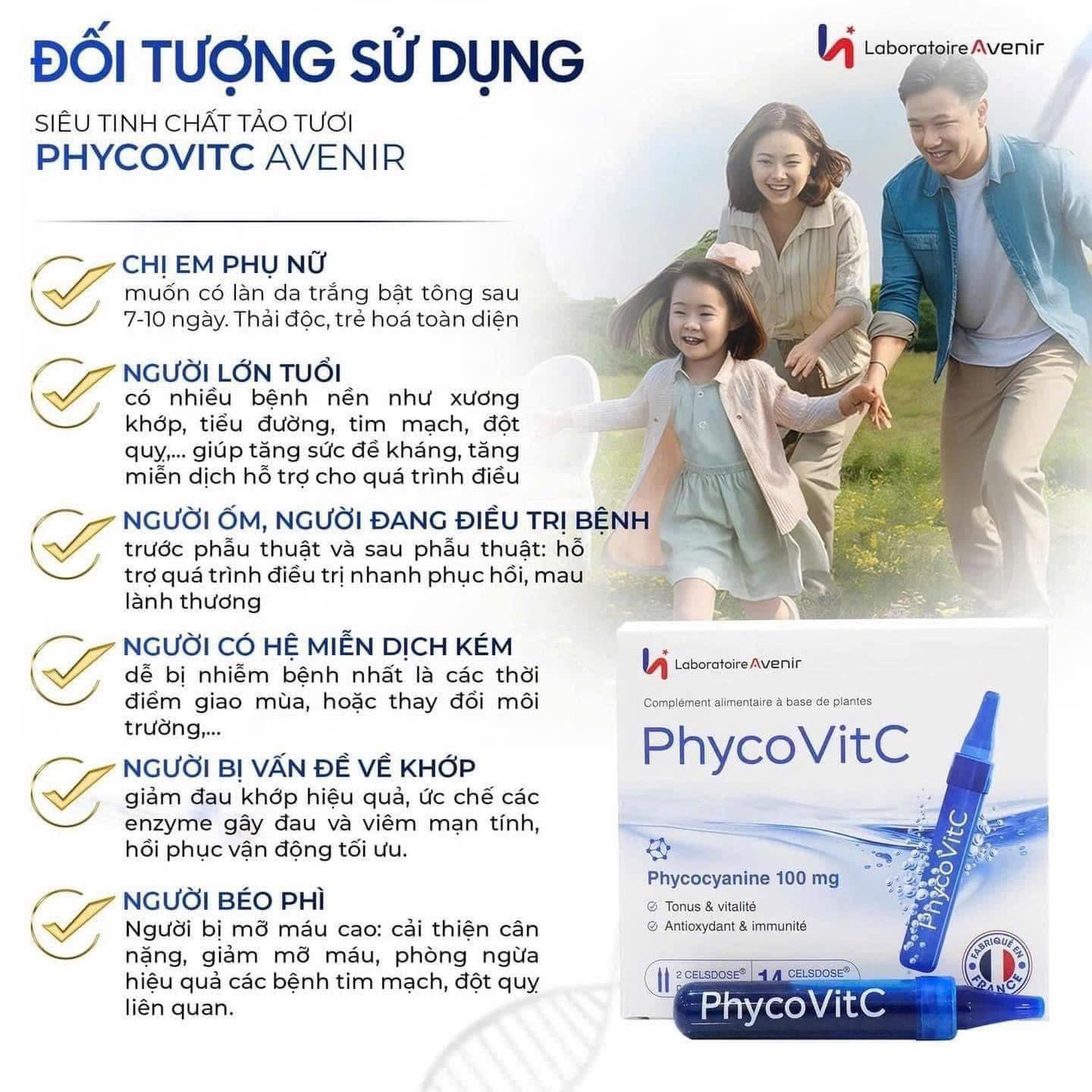Tảo Tươi PhycoVitC Avenir – Siêu Tinh Chất Làm Đẹp Da, Tăng Cường Sức Khỏe Từ Bên Trong