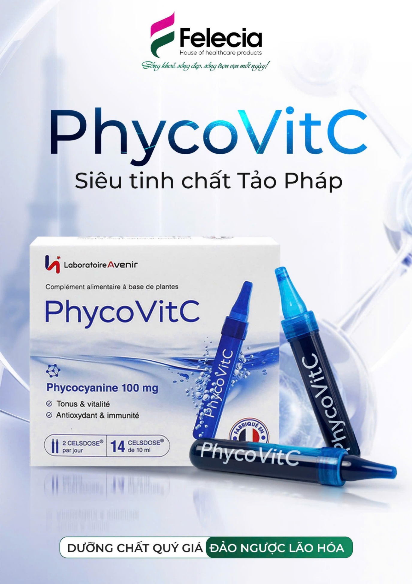 Tảo Tươi PhycoVitC Avenir – Siêu Tinh Chất Làm Đẹp Da, Tăng Cường Sức Khỏe Từ Bên Trong