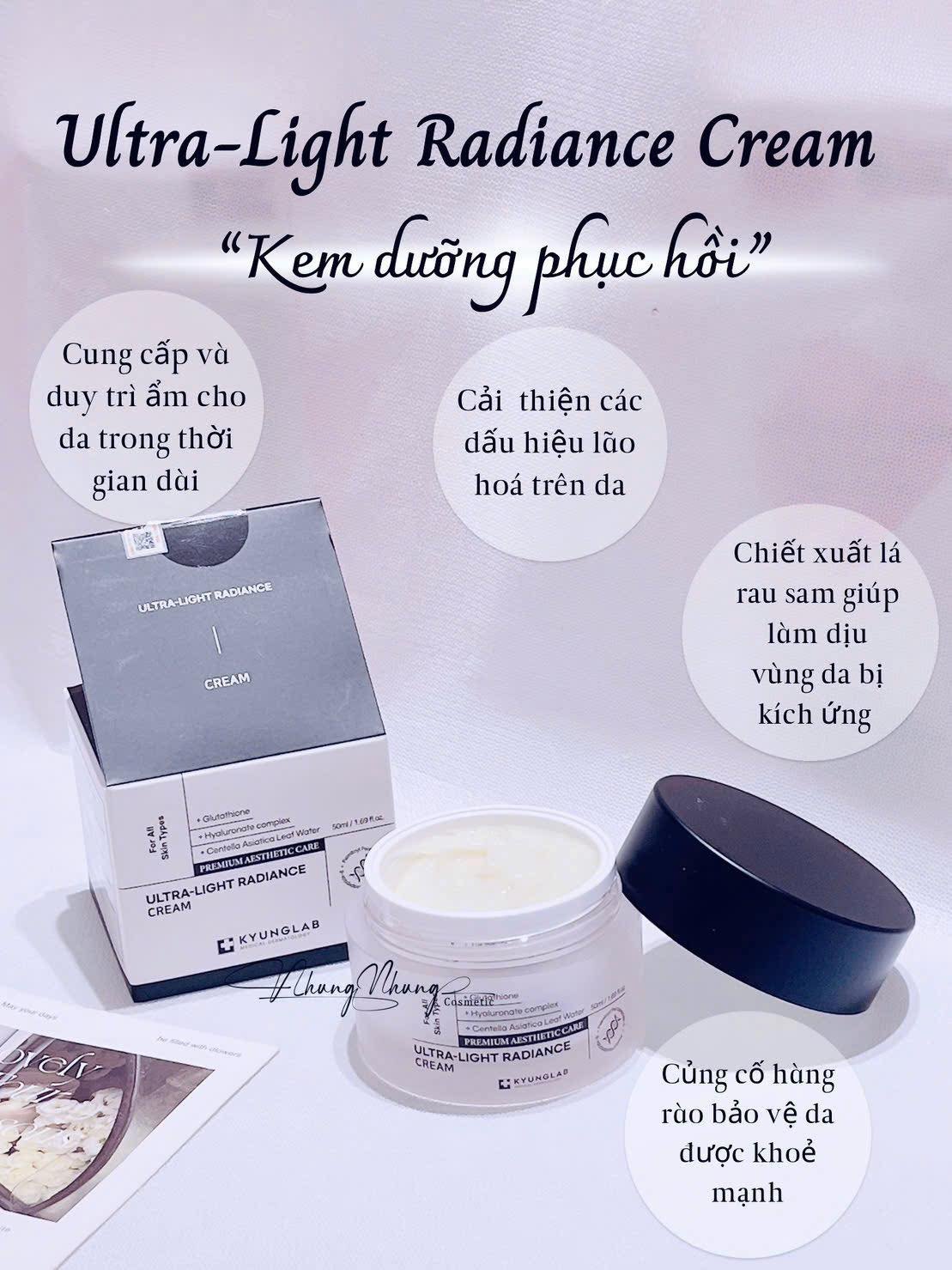 Kem Dưỡng Trắng Da Và Cấp Ẩm Kyung Lab Ultra - Light Radiance Cream 50ml