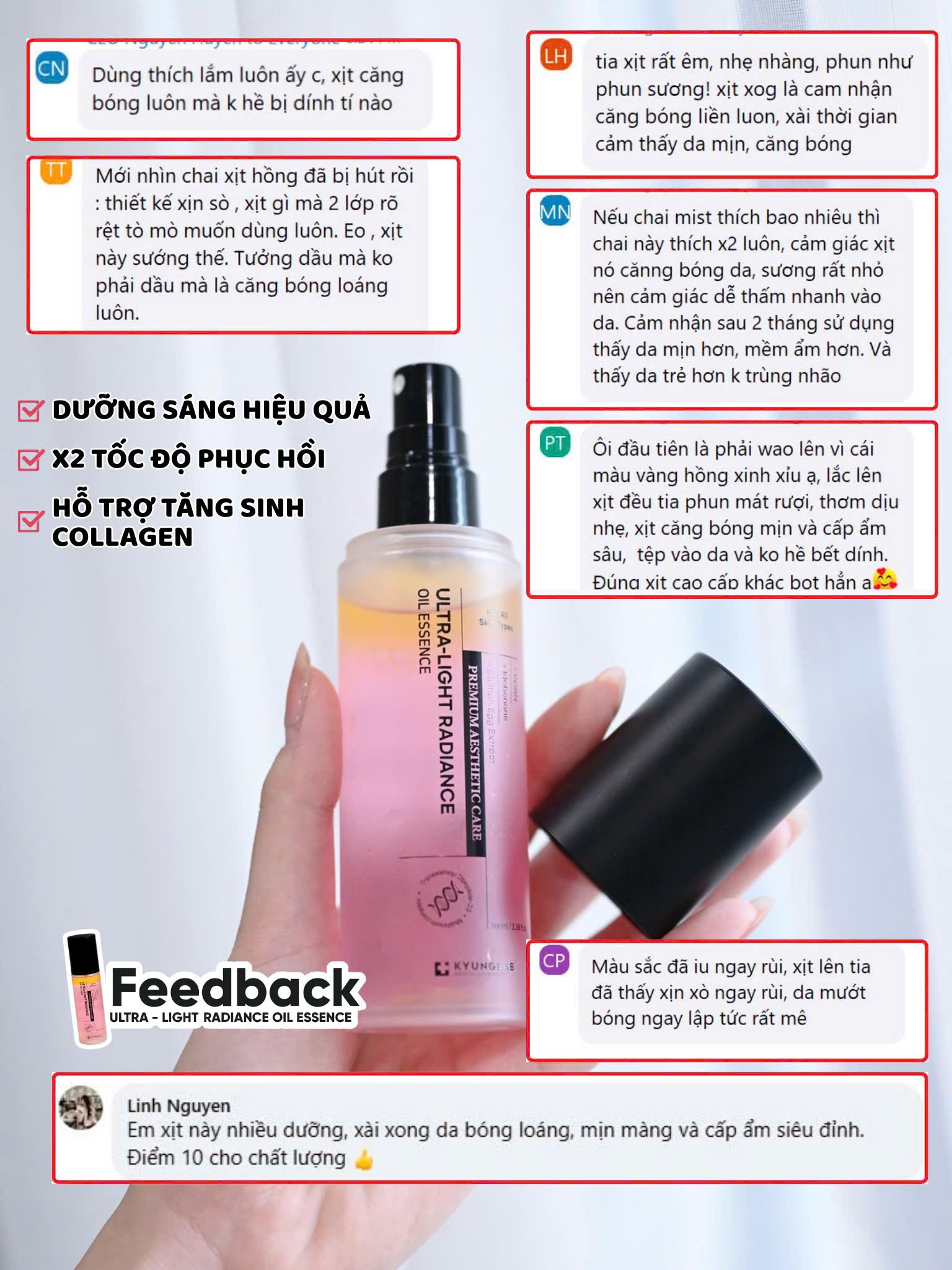 Tinh Chất Dưỡng Trắng Da Chống Lão Hoá KyungLab Ultra – Light Radiance Oil Essence
