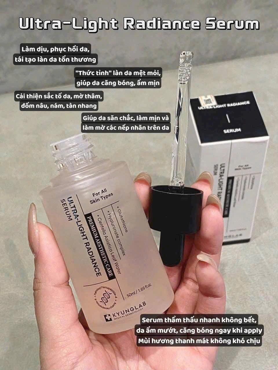 Serum Dưỡng Trắng Da Cấp Ẩm Chống Lão Hoá KyungLab Ultra - Light Radiance Serum 50ml
