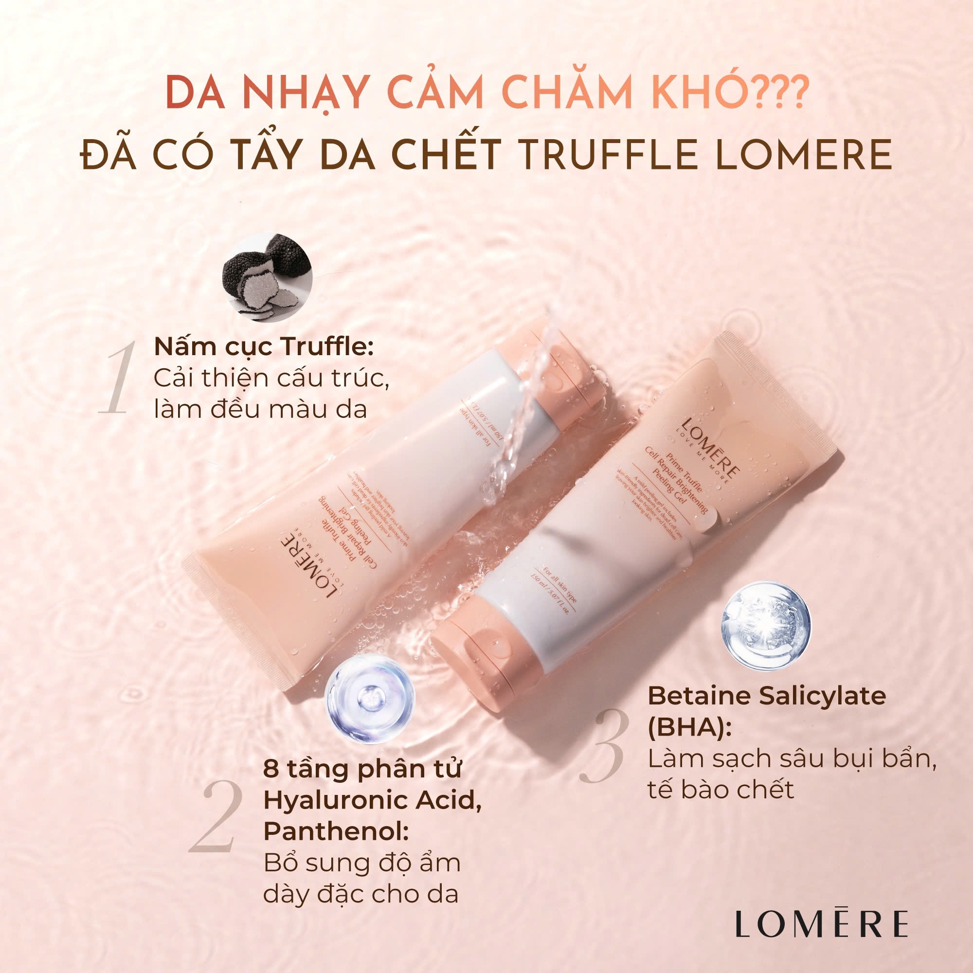 Tẩy Tế Bào Chết Lomere – Sạch Sâu, Dưỡng Ẩm, Làm Trắng Dịu Nhẹ