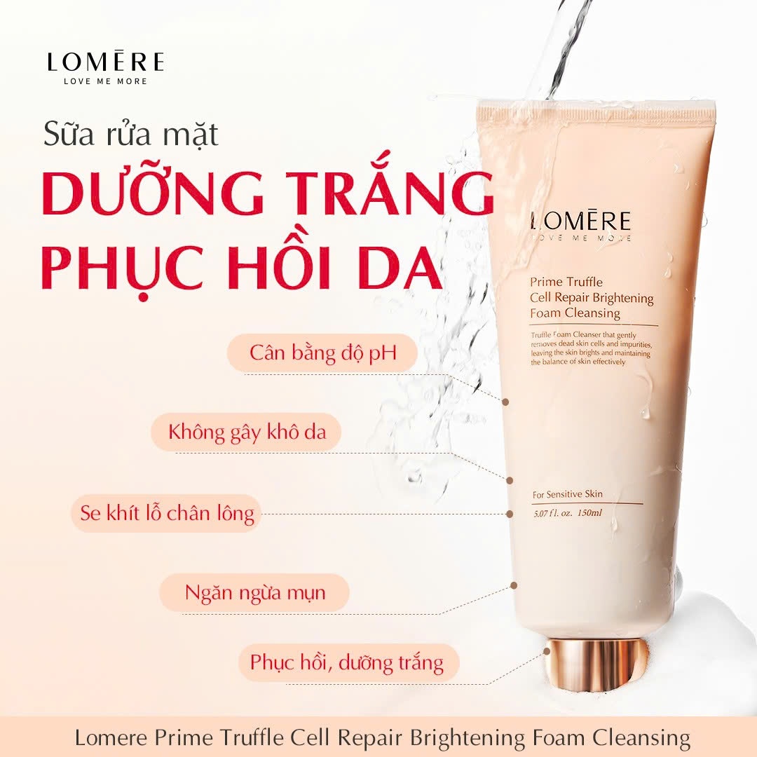 Sữa rửa mặt dưỡng trắng - phục hồi da Lomere