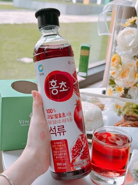 Nước Uống Giấm Hữu Cơ Lên Men Vị Lựu 500ml
