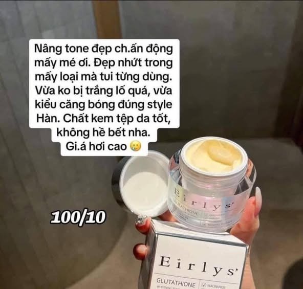 Kem Trị Nám Trắng Da Glutathione Niacinamide Eirlys  Hàn Quốc - kem ngày