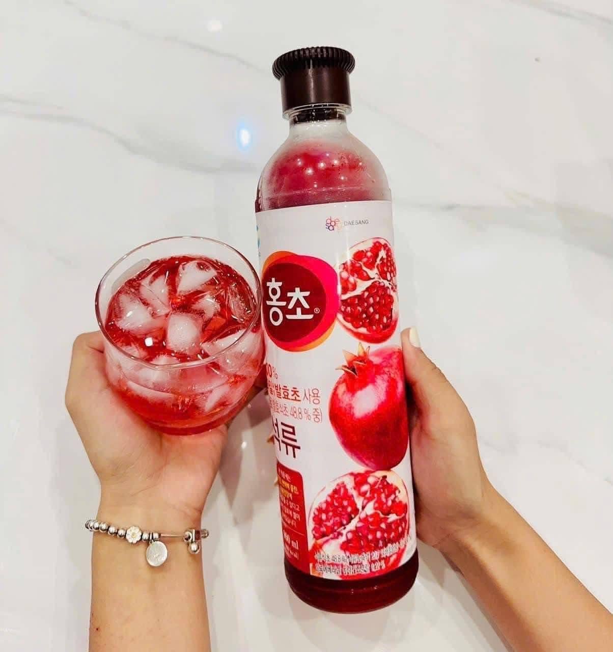 Nước Uống Giấm Hữu Cơ Lên Men Vị Lựu 500ml
