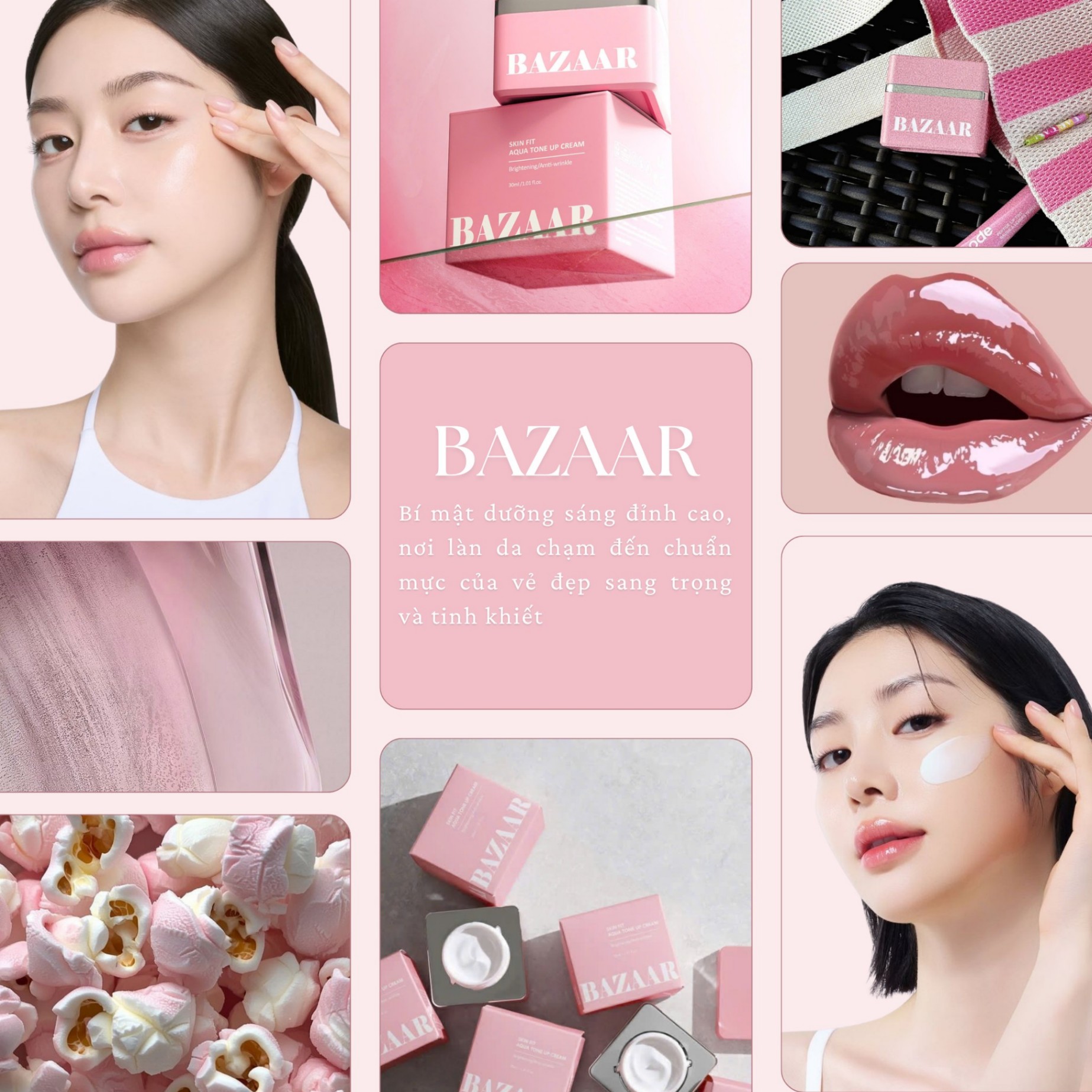 Kem Pha Lê Tuyết Dưỡng Trắng Da Ban Ngày Harpers Bazaar Hàn Quốc
