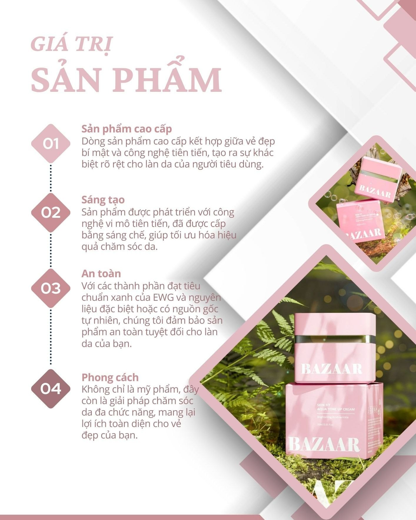 Kem Pha Lê Tuyết Dưỡng Trắng Da Ban Ngày Harpers Bazaar Hàn Quốc