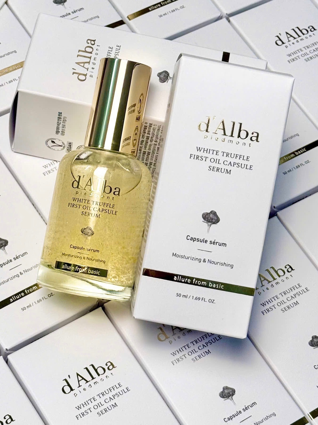 Tinh Chất Viên Nang Dưỡng Sáng Mượt Da d'Alba Vita Toning Capsule Serum 50ml