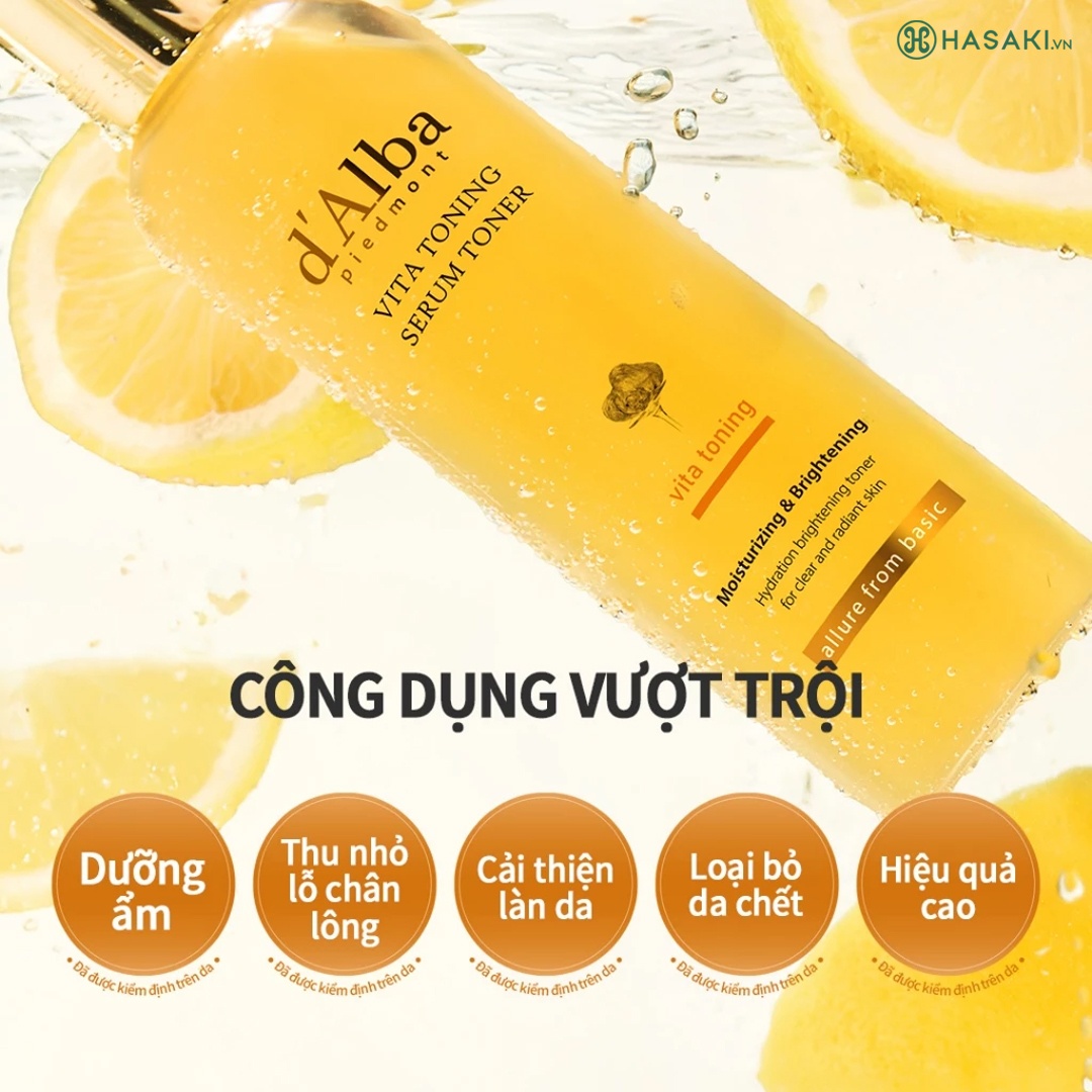 Nước Hoa Hồng Dưỡng Ẩm, Chống Lão Hóa d'Alba White Truffle Serum Toner 180ml
