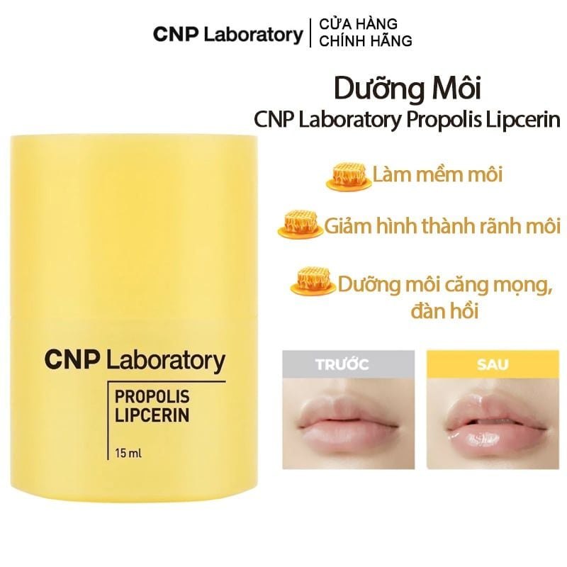 Dưỡng Môi CNP Laboratory Keo Ong, Cấp Ẩm Môi Propolis Lipcerin 15ml