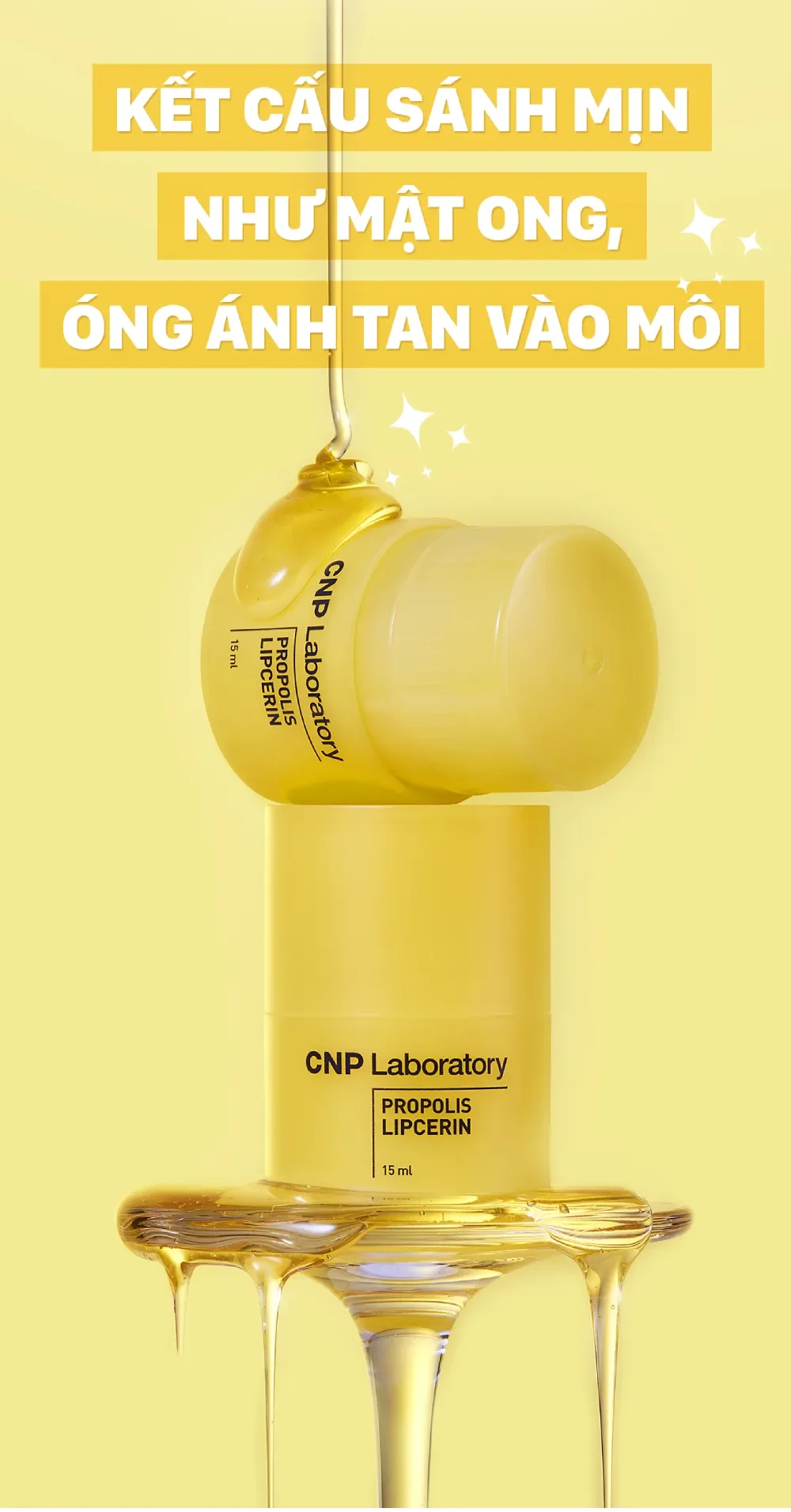Dưỡng Môi CNP Laboratory Keo Ong, Cấp Ẩm Môi Propolis Lipcerin 15ml