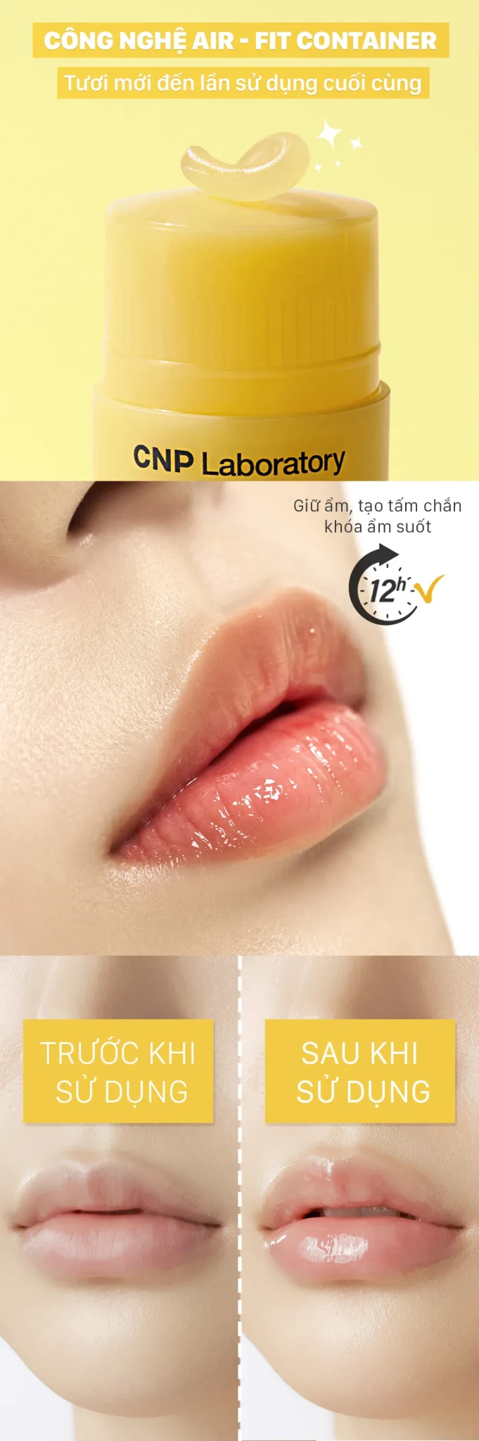 Dưỡng Môi CNP Laboratory Keo Ong, Cấp Ẩm Môi Propolis Lipcerin 15ml