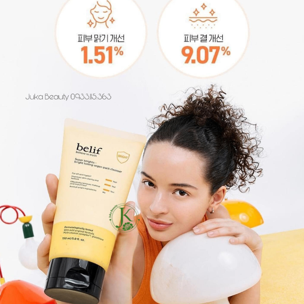 Sữa rửa mặt làm sáng da Belif Super Knights Bright Toning Vegan Pack Cleanser 150ml