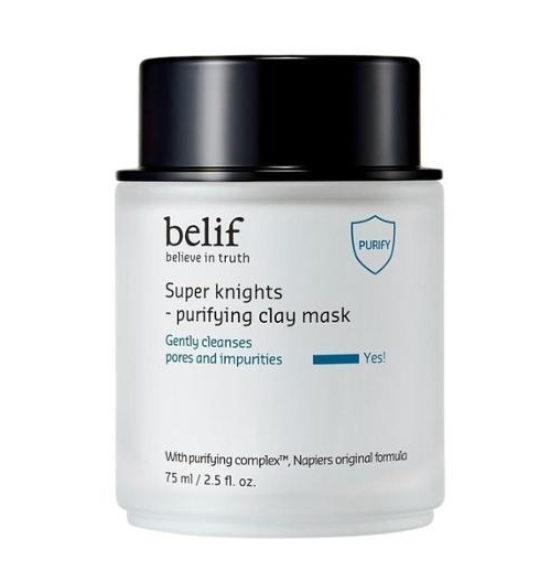 Mặt nạ đất sét thanh lọc da và làm sạch lỗ chân lông Belif Super Knights Purifying Clay Mask 75ml