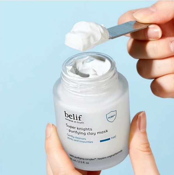 Mặt nạ đất sét thanh lọc da và làm sạch lỗ chân lông Belif Super Knights Purifying Clay Mask 75ml
