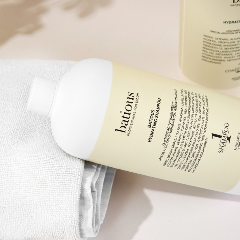 Cặp Dầu Gội Xả Batious 960ml màu trắng