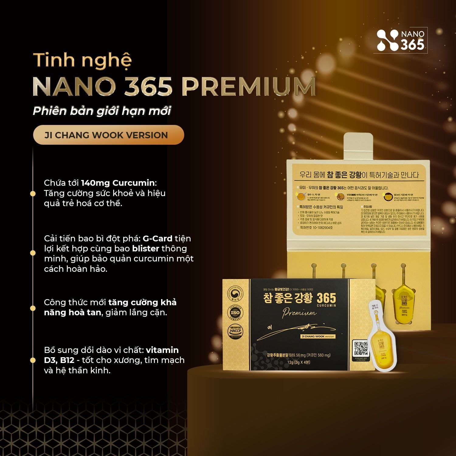 Tinh Nghệ Nano Curcumin 365 Premium (32 Tuýp)