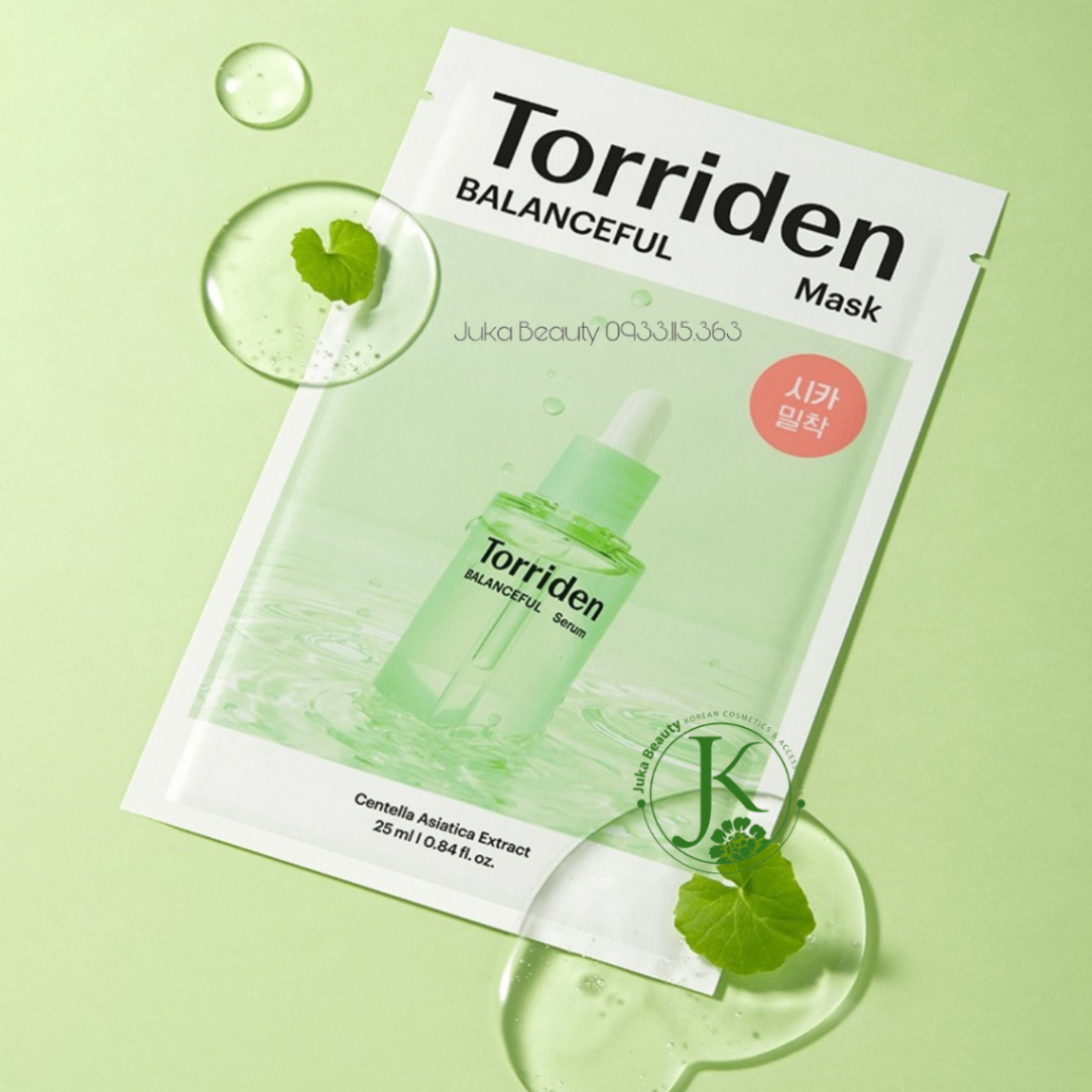 Mặt Nạ Giấy Cấp ẩm, Dịu Da Torriden Balanceful hộp 10 miếng (xanh lá)
