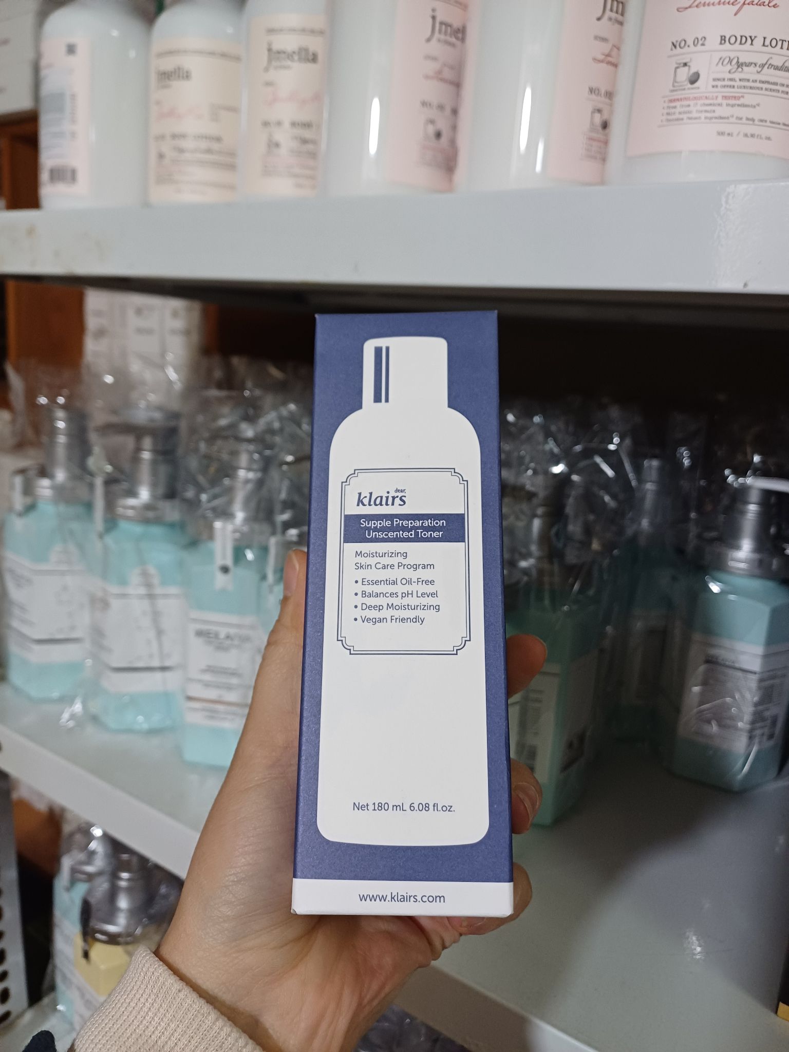 Nước hoa hồng Klairs Supple Preparation Unscented Toner Hàn Quốc 180ml