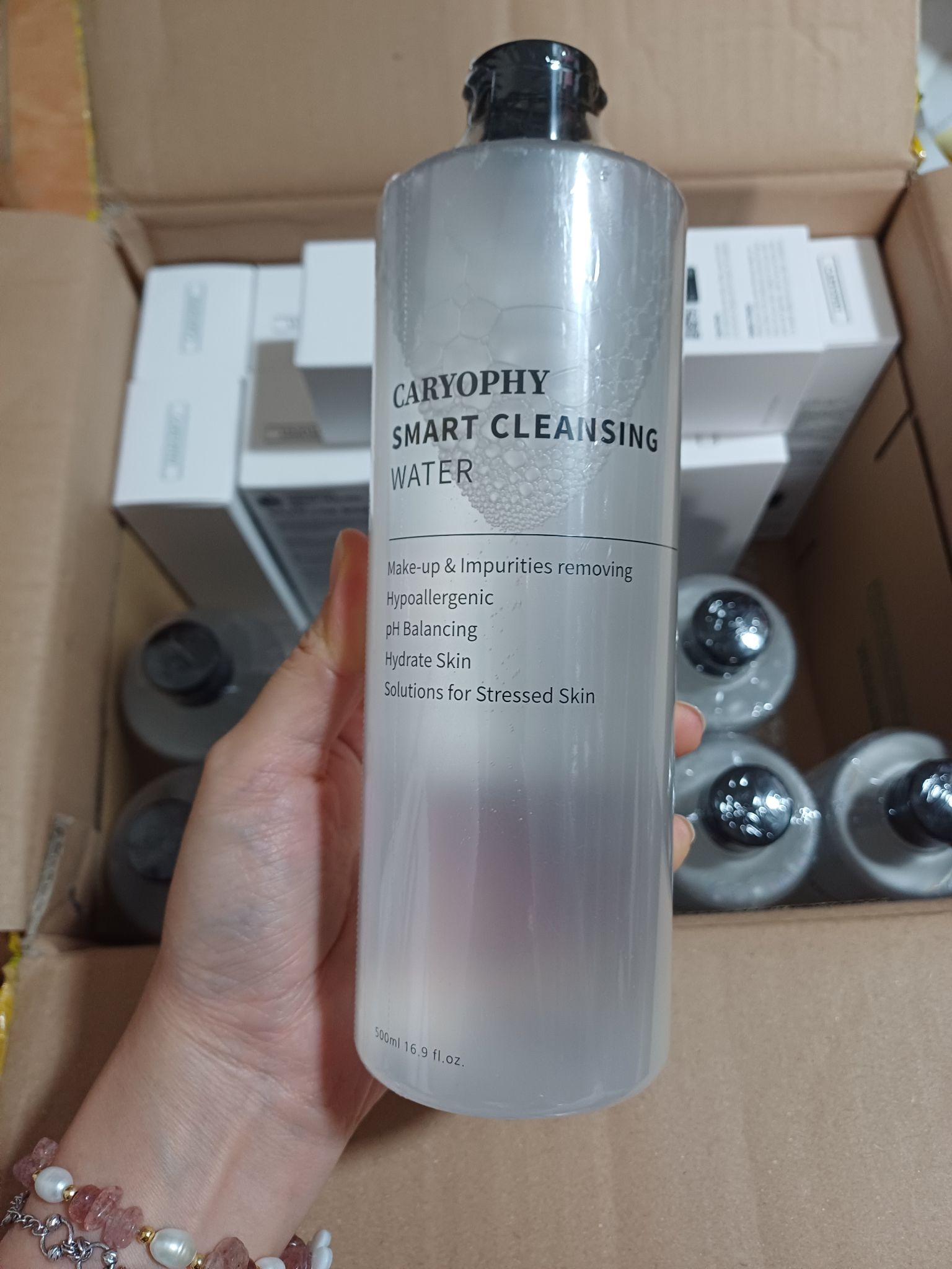 Nước Tẩy Trang Hỗ Trợ Ngăn Ngừa Mụn Caryophy Smart Cleansing 500ml