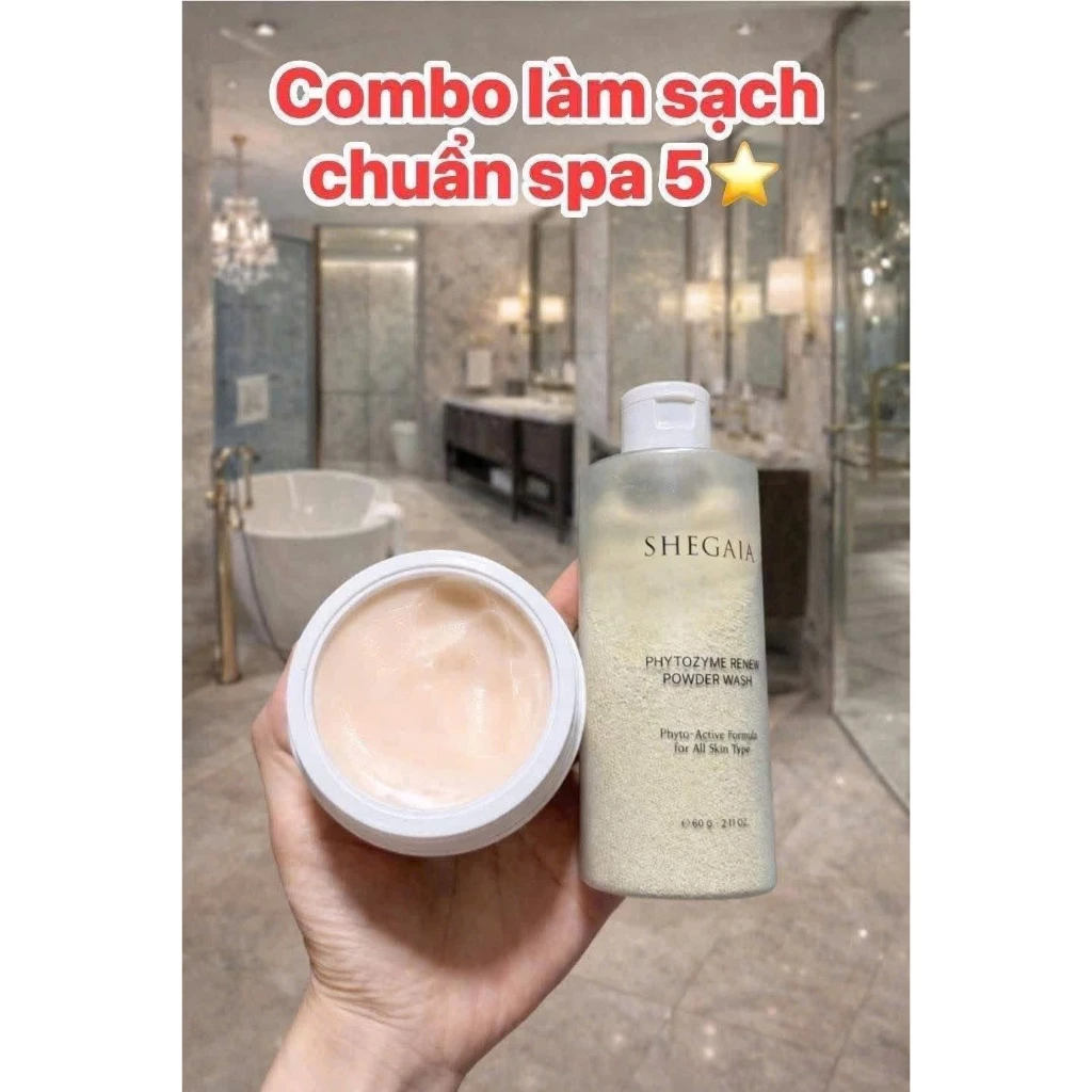 Bột rửa mặt Shegaia Phytozyme Renew Powder Wash sạch sâu, giảm bã nhờn 60g